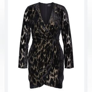 Bardot Ariela Mini Dress in Lurex Leo XS